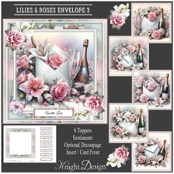 Lilies & Roses Envelope 3 Mini Page Kit