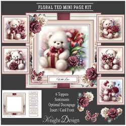 Floral Ted Mini Page Kit
