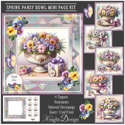 Spring Pansy Bowl Mini Page Kit