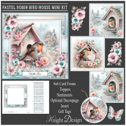 Pastel Robin Bird House Mini Kit