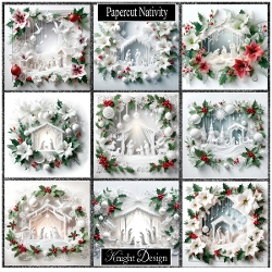 Papercut Nativity Scene