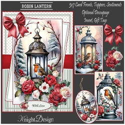 Robin Lantern Mini Kit With Set Of 3 Card Fronts