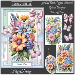Floral Flutter Mini Kit With Set Of 3 Card Fronts