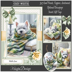 Cozy Westie Mini Kit With Set Of 3 Card Fronts