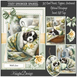 Cozy Springer Spaniel Mini Kit - Set Of 3 Card Fronts