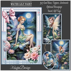 Water Lily Fairy Mini Kit With 3 Toppers, Makes 3 Cards