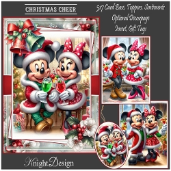 Christmas Cheer With 3 Toppers - Makes 3 Cards