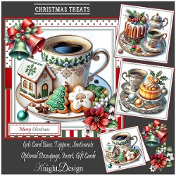 Christmas Treats With 3 Toppers - Makes 3 Cards