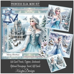 Princess Elsa Mini Kit With Set Of 3 Card Fronts