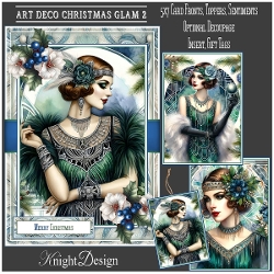 Art Deco Christmas Glam 2 With Set Of 3 Card Fronts