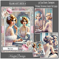 Glam Art Deco 4 With Set Of 3 Card Fronts