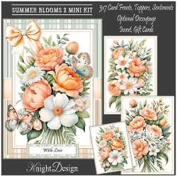 Summer Blooms 2 With Set Of 3 Card Fronts