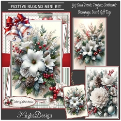 Festive Blooms Mini Kit With Set Of 3 Card Fronts