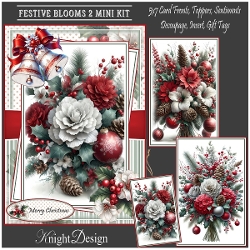 Festive Blooms 2 With Set Of 3 Card Fronts