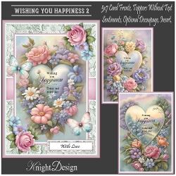Wishing You Happiness 2 With Set Of 3 Card Fronts