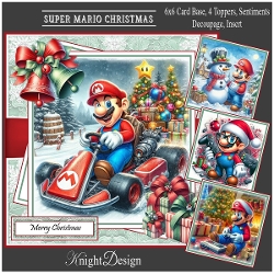 Super Mario Christmas Mini Kit With 4 Toppers