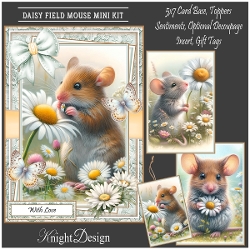 Daisy Field Mouse Mini Kit With Set Of 3 Toppers