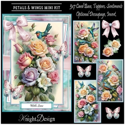 Petals & Wings Mini Kit With Set Of 4 Toppers