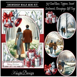 Snowdrop Walk With Set Of 4 Toppers