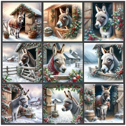 Winter Donkey Toppers, Card Fronts