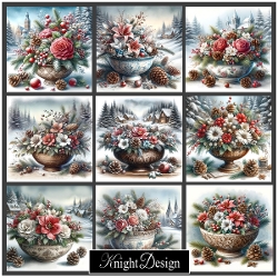 Festive Florals Toppers/Card Fronts