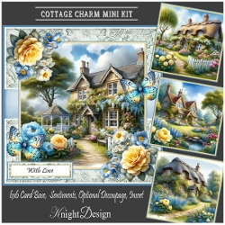 Cottage Charm With Set Of 4 Toppers