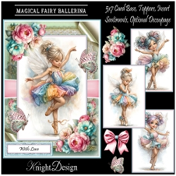 Magical Fairy Ballerina With Set Of 4 Toppers