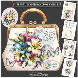 Floral Shaped Handbag 3 Mini Kit