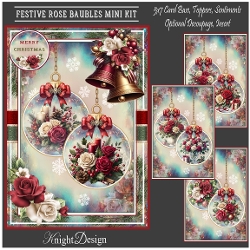 Festive Rose Baubles Mini Kit