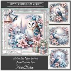 Pastel Winter Birds Mini Kit