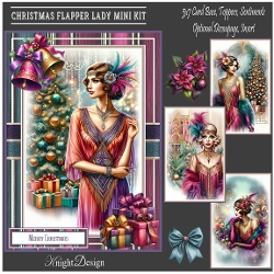 Art Deco Christmas Flapper Lady Mini Kit