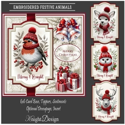 Embroidered Festive Animals Mini Kit