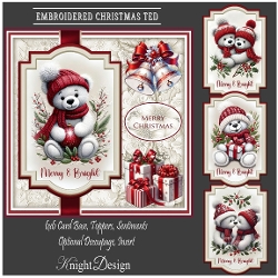 Embroidered Christmas Ted Mini Kit