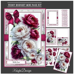 Peony Bouquet Mini Page Kit