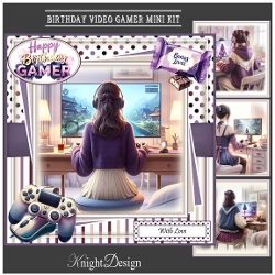 Birthday Gamer Mini Page Kit