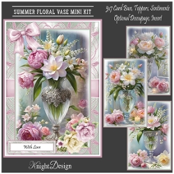 Summer Floral Vase Mini Page Kit