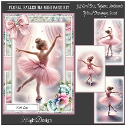 Floral Ballerina Mini Page Kit