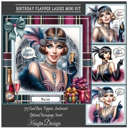 Birthday Flapper Ladies Mini Page Kit