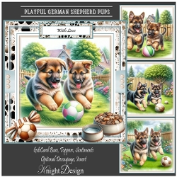 Playful German Shepherd Pups Mini Page Kit