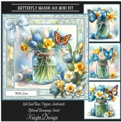Butterfly Mason Jar Mini Page Kit