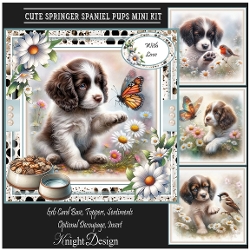 Cute Springer Spaniel Pups Mini Page Kit