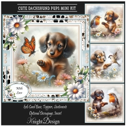 Cute Dachshund Pups Mini Page Kit
