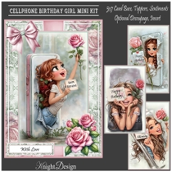 Cellphone Birthday Girl Mini Kit