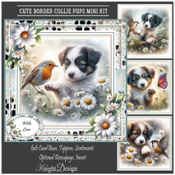 Cute Border Collie Pups Mini Kit