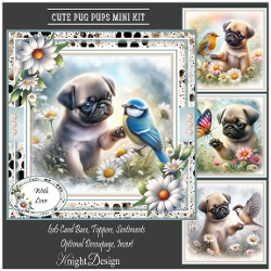 Cute Pug Pups Mini Kit