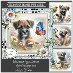 Cute Border Terrier Pups Mini Kit