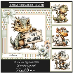 Birthday Dragon Mini Page Kit