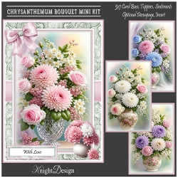 Chrysanthemum Bouquet Mini Page Kit
