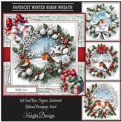 Papercut Winter Robin Wreath Mini Kit