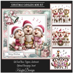 Christmas Carolers Mini Page Kit